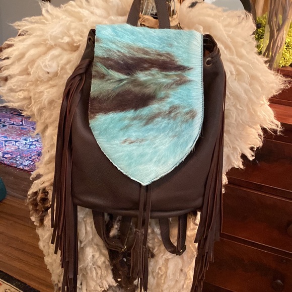 Turquoise and fabulous chocolate leather - Picture 6 of 6